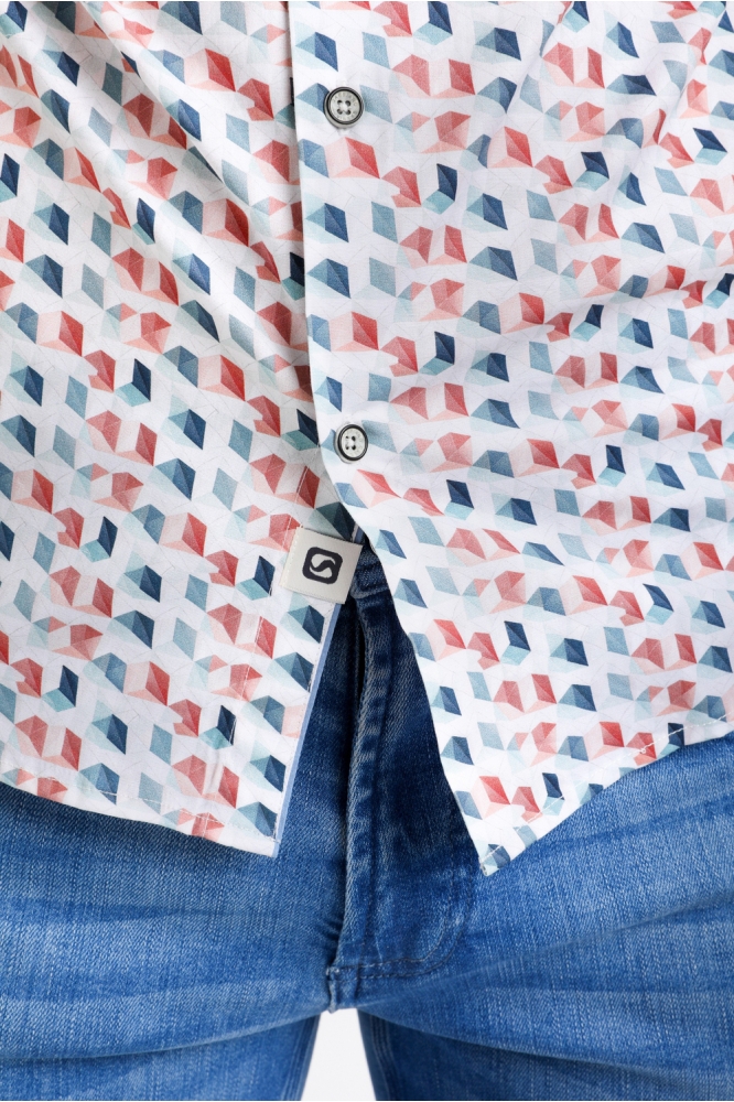 POPLIN STRETCH OVERHEMD 335539 102 ecru